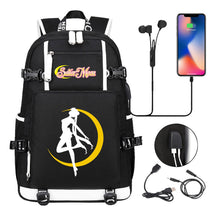 Beautiful Girl Warrior Usb Youth Student School Bag Travel Backpack