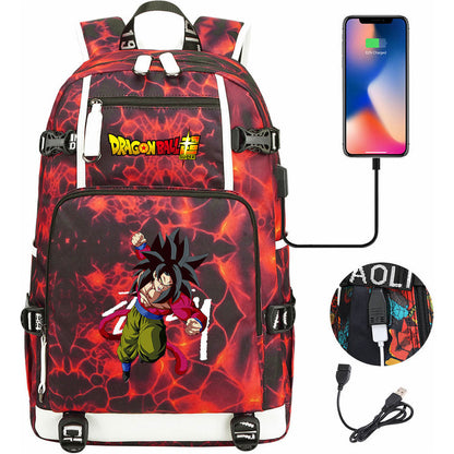 Fashionable Sun Wukong Usb Large Capacity Student Backpack For Leisure Travel Backpack