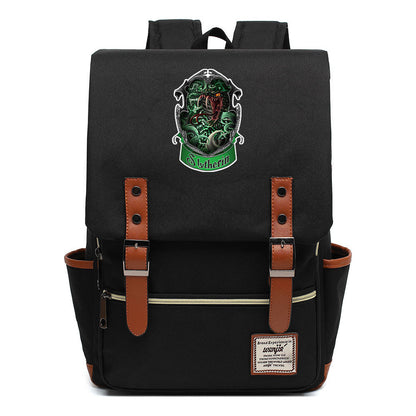 Academy Of Magic Print Teen Student School Bag For Men And Women Casual Belt Buckle Classic Backpack 43*29*13.5cm