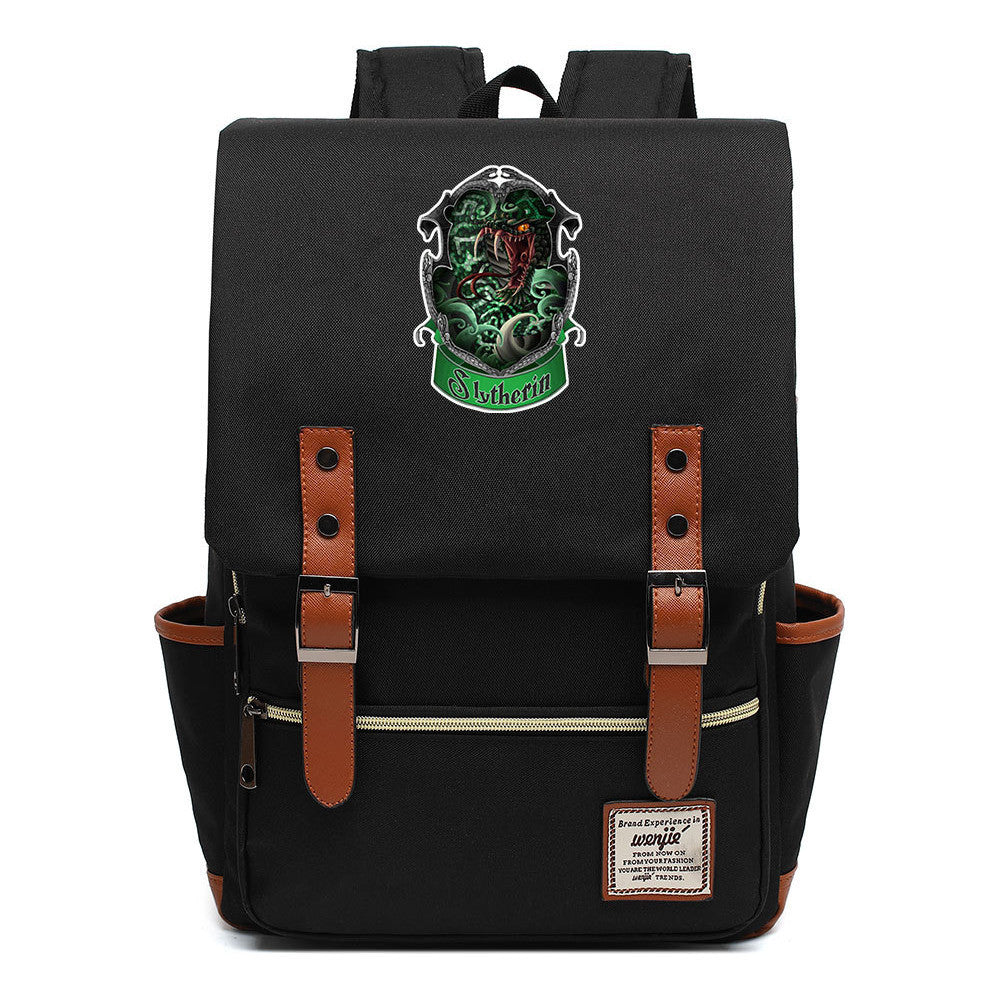 Academy Of Magic Print Teen Student School Bag For Men And Women Casual Belt Buckle Classic Backpack 43*29*13.5cm
