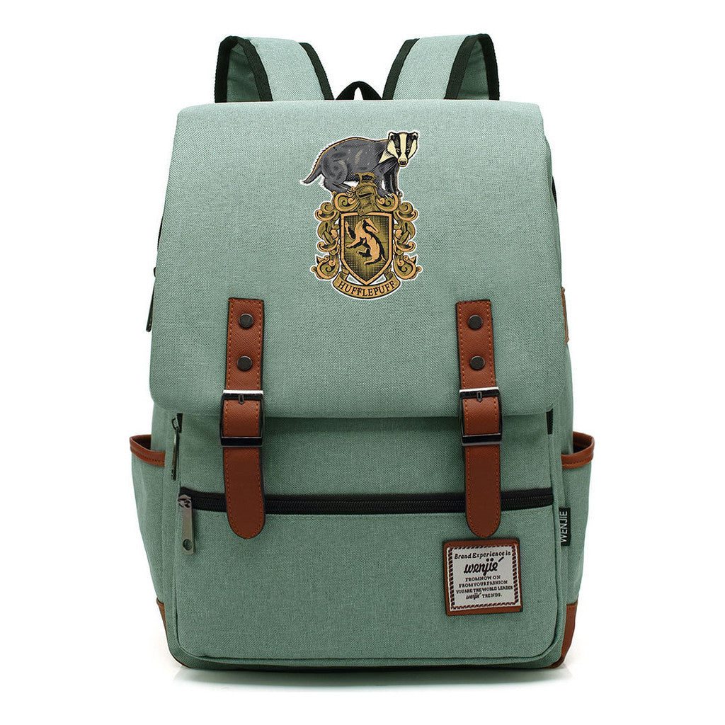 Printed Youth Student School Bag Casual Belt Buckle Classic Backpack 38*27*12.5cm