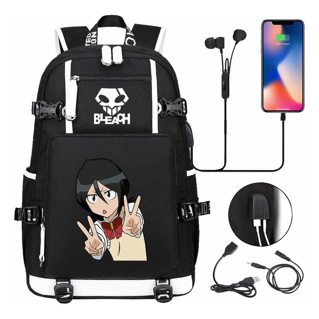 Printed Usb Youth Student Backpack For Men And Women's Leisure Travel Backpack