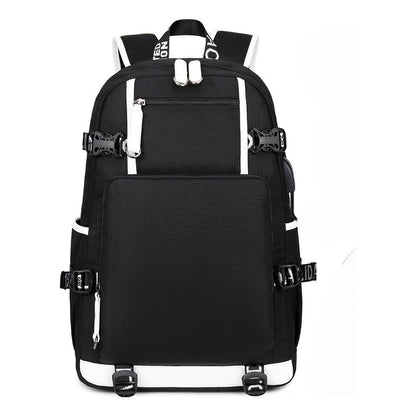 Printed Usb Youth Student Backpack For Men And Women's Leisure Large Capacity Travel Backpack