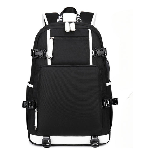 Printed Usb Youth Student Backpack For Men And Women's Leisure Large Capacity Travel Backpack