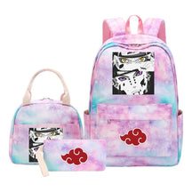 Naruto Teenage Girls School Bag Lunch Bag Three Piece Backpack Set
