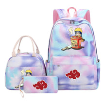 Naruto Teenage Girls School Bag Lunch Bag Three Piece Backpack Set