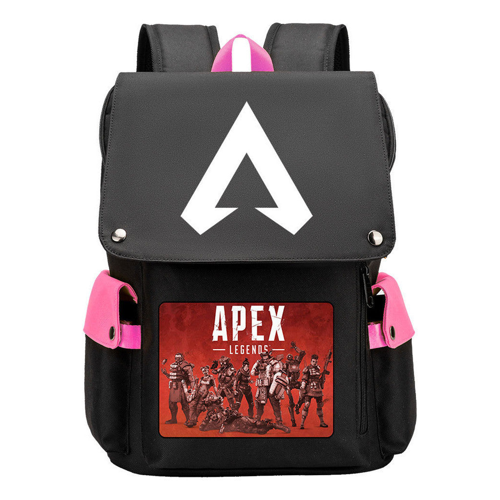 Apex Hero Print Usb Charging Head Youth School Bag Casual Backpack