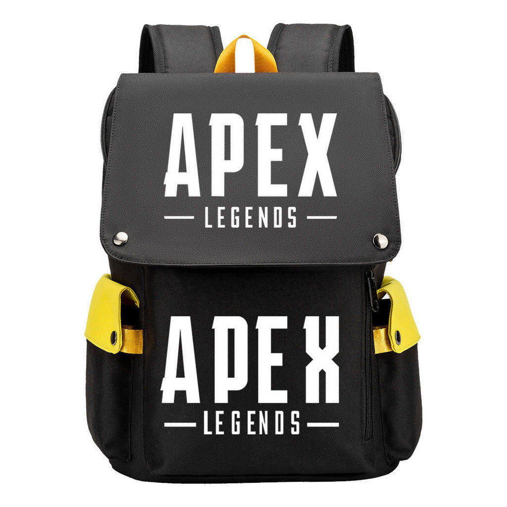 Apex Hero Print Usb Charging Cap Head Style Student School Bag Casual Backpack