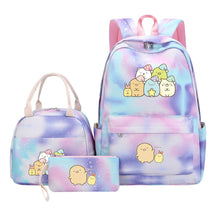 Corner Biology Student School Bag Lunch Bag Three Piece Set Backpack Set