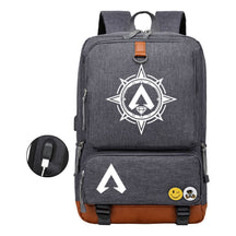 Apex Hero Print Usb Student Backpack For Leisure Travel Backpack