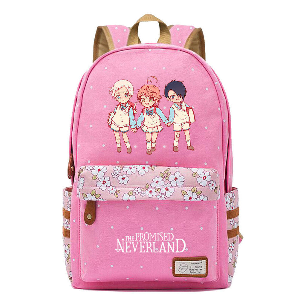 Promised Dream Island Printed Student Backpack, Floral Casual Backpack