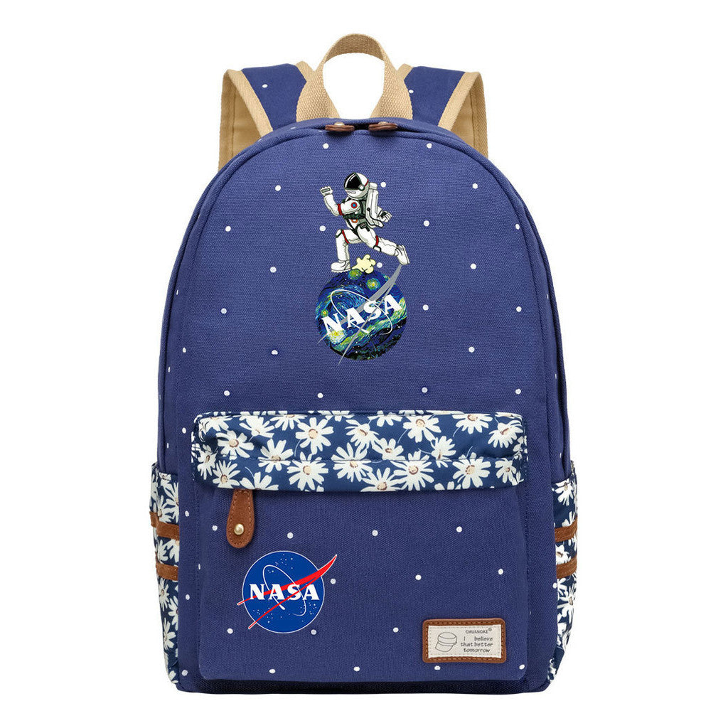 Fashionable Printed Student Backpack From Nasa, Casual Backpack