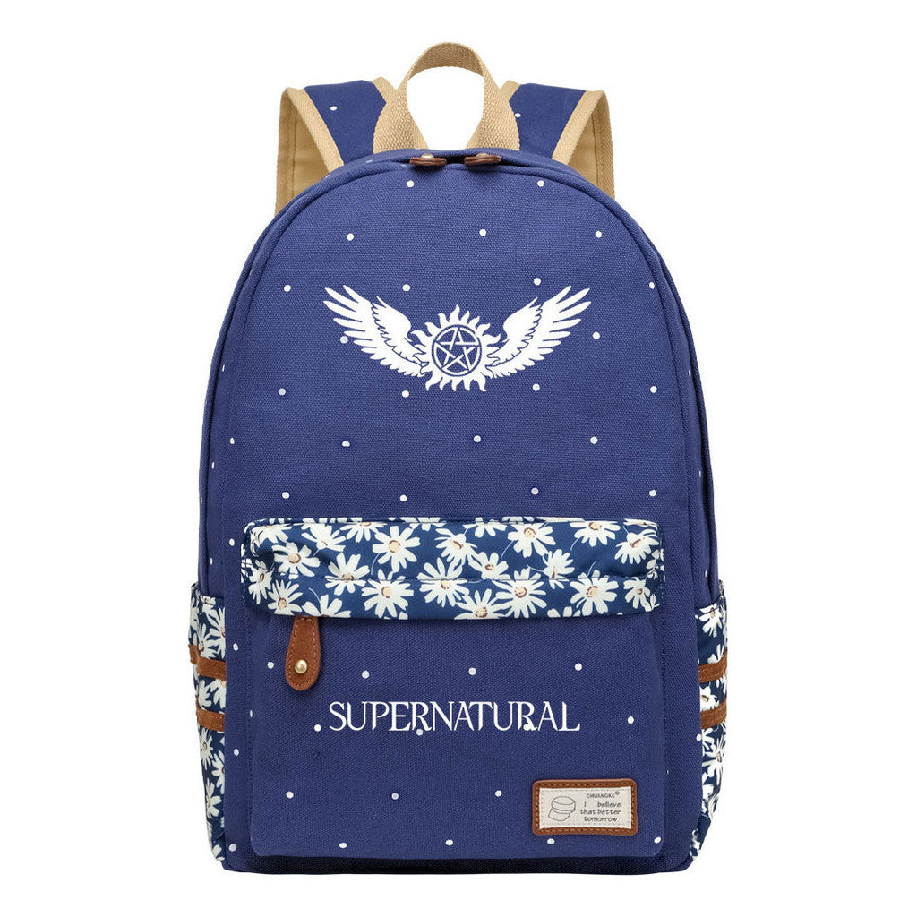 Evil Power Printed Youth And Girls School Bag Fashion Boy's And Girl's Leisure Backpack