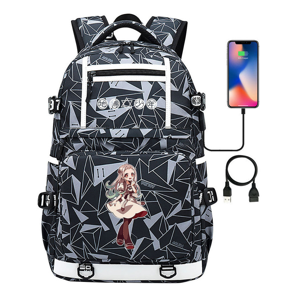 Usb Youth Student School Bag Men's And Women's Backpack Leisure Travel Backpack