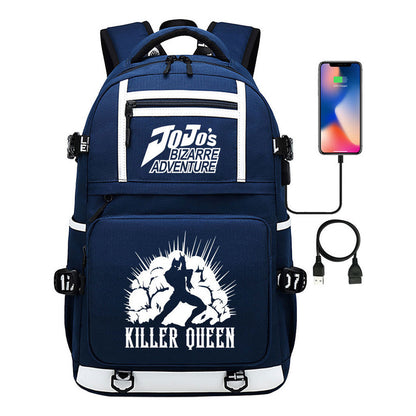 Comic Joe's Wonderful Adventure Print Usb Youth Student Backpack For Men And Women's Leisure Travel Backpack