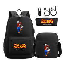 Usb Password Lock Youth Student Backpack Three Piece Set For Men And Women Backpacks
