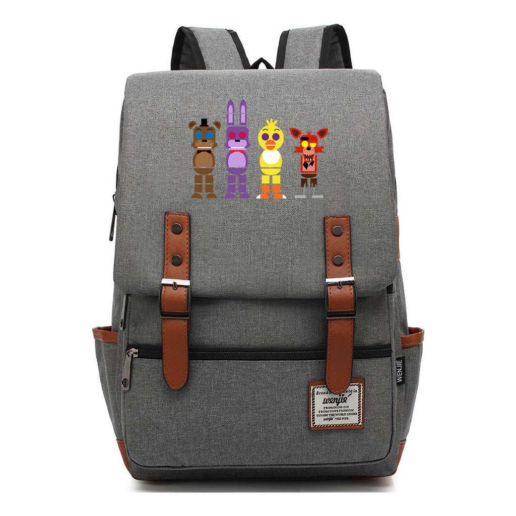 Toy Bear Game Printed Youth Student School Bag Casual Classic Backpack