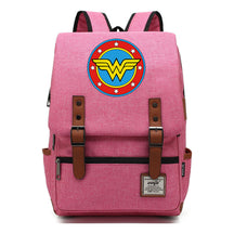 Anime Wonder Woman Printed Youth Student School Bag Men's And Women's Leisure Belt Buckle Backpack