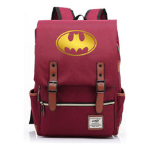 Golden Hero Batman Printed Youth Student School Bag Casual Belt Buckle Classic Backpack
