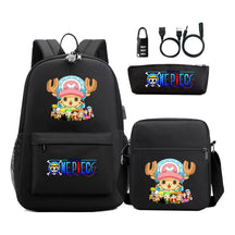 Usb Password Lock Student Backpack Three Piece Set Backpack Set
