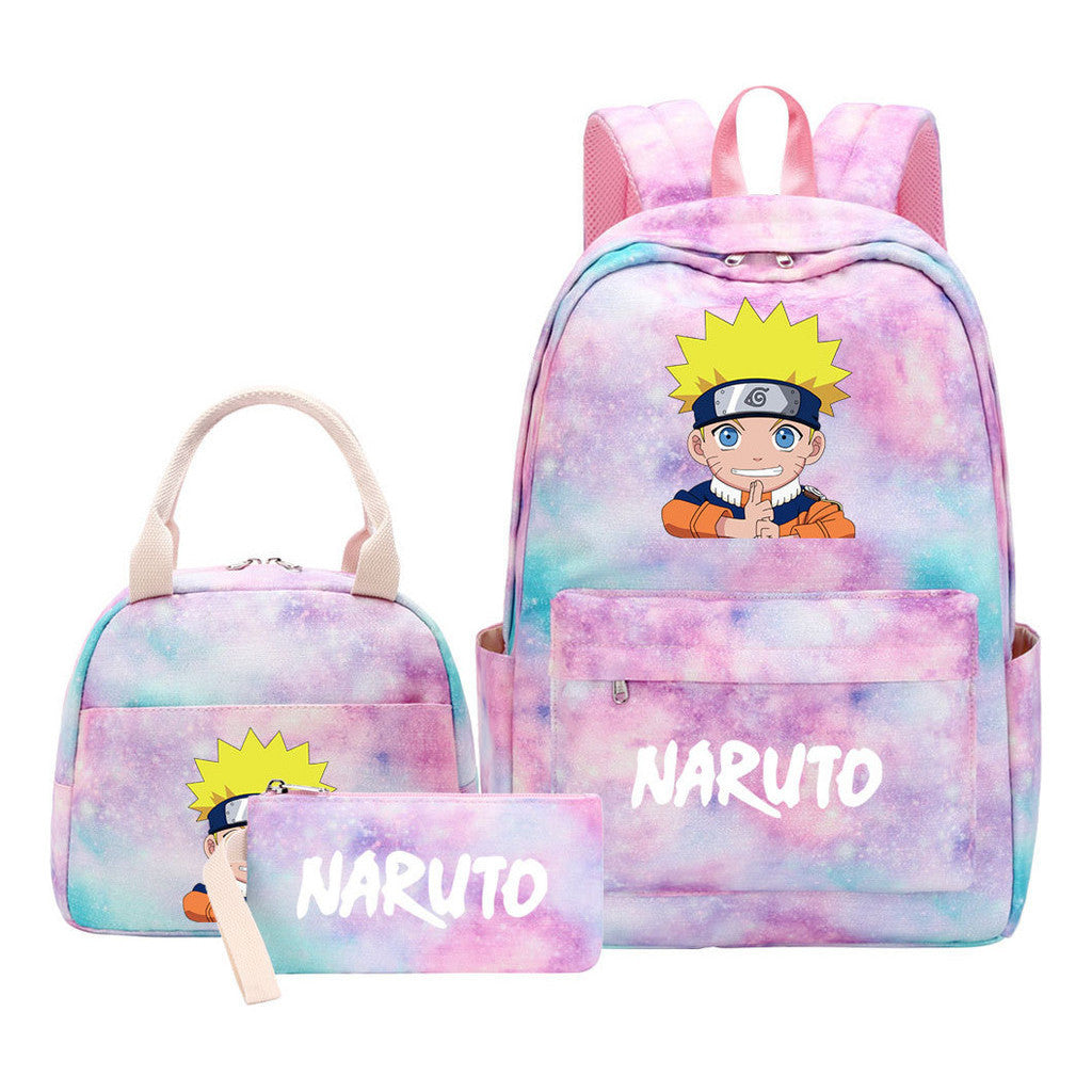 Naruto Girls School Bag Lunch Bag Three Piece Set Backpack Set