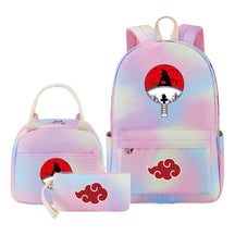 Naruto Teenage Student Girls School Bag Lunch Bag Three Piece Set Backpack Set