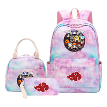 Naruto Student Girl Backpack Lunch Bag Three Piece Set Backpack Set