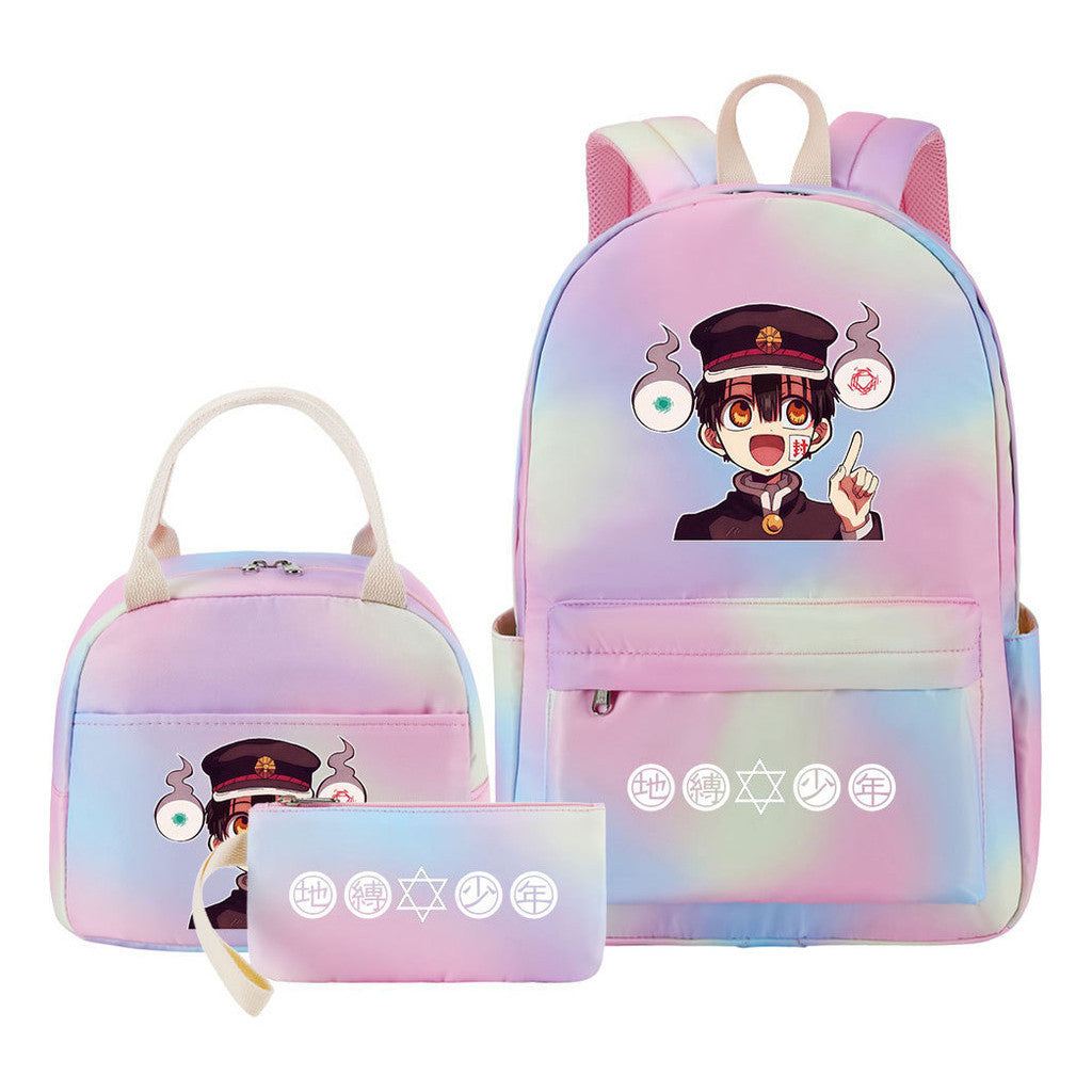 Teenage Student Girl Backpack Lunch Bag Three Piece Set Backpack Set