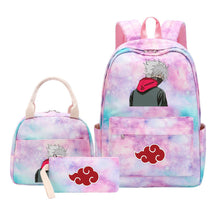 Naruto Teenage Student Girls School Bag Lunch Bag Three Piece Set Backpack Set