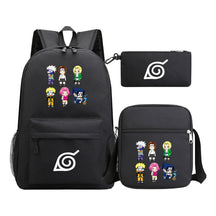 Anime Naruto Starry Sky Student School Bag Three Piece Set Backpack Set