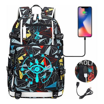 Legend Of Zelda Usb Youth Student Backpack For Men And Women's Leisure Travel Backpack