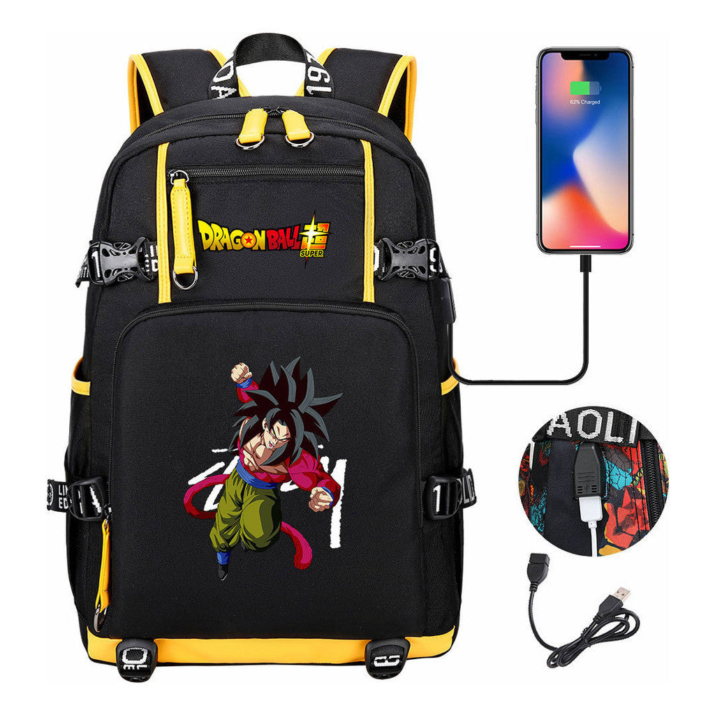 Fashionable Sun Wukong Usb Large Capacity Student Backpack For Leisure Travel Backpack