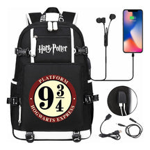 School Of Witchcraft And Wizardry Usb Earphones, Youth Student Backpacks, Leisure Travel Backpacks