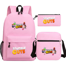 Three piece printed student backpack set for boys and girls, backpack set