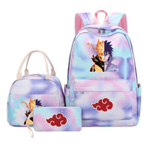 Naruto Teenage Girls School Bag Lunch Bag Three Piece Backpack Set
