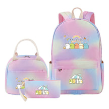 Game Corner Biology Youth School Bag Lunch Bag Three Piece Set Backpack Set