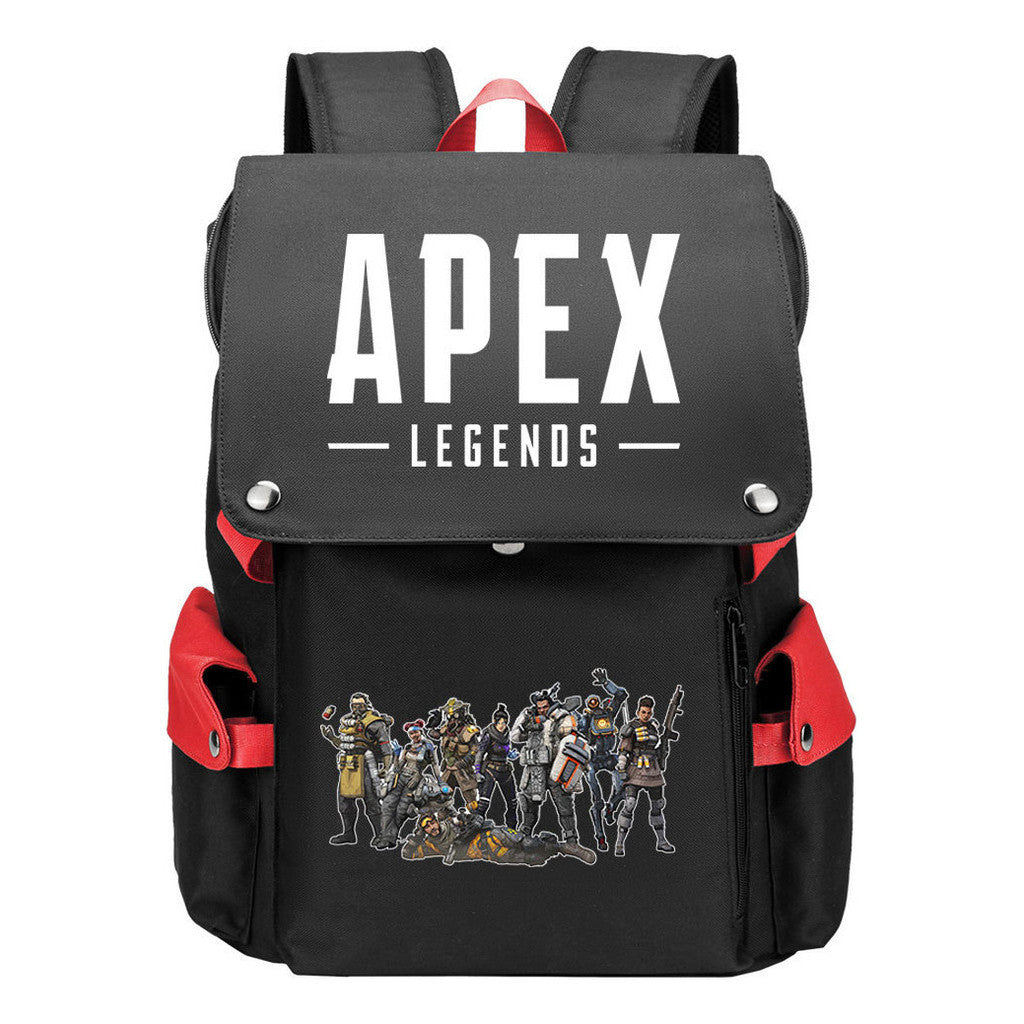 Apex Hero Print Usb Charging Cap Head Style Student School Bag Casual Backpack