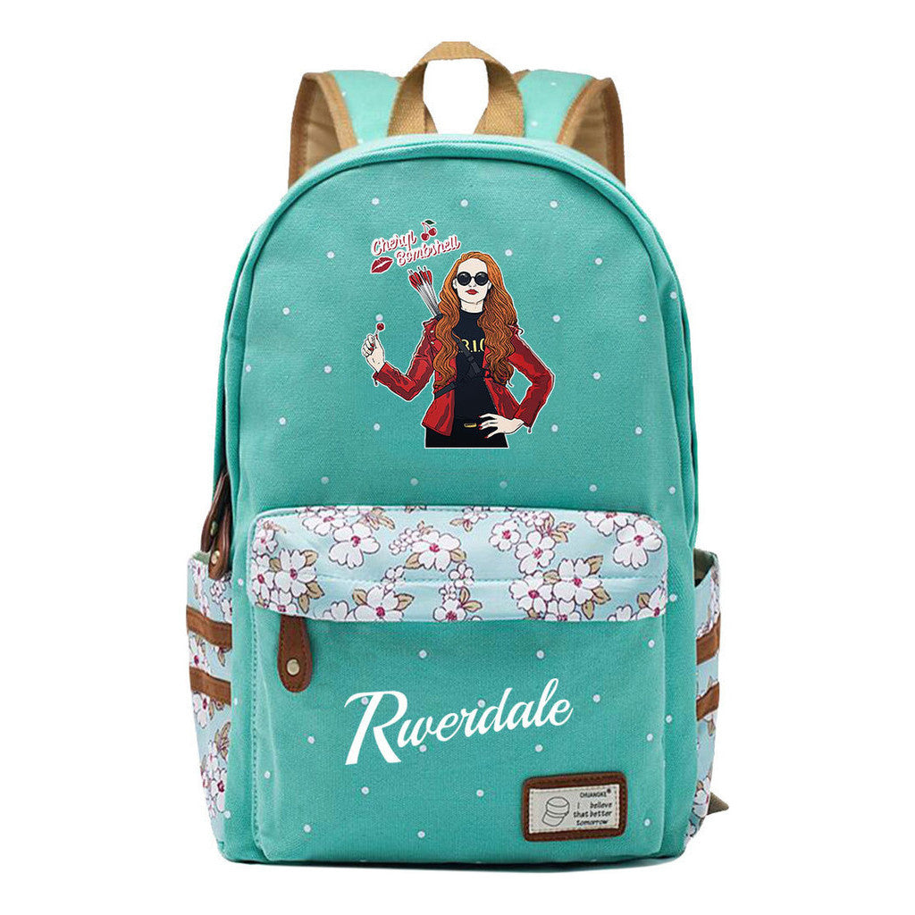 Valley Town Printed Youth School Bag Fashion Casual Backpack