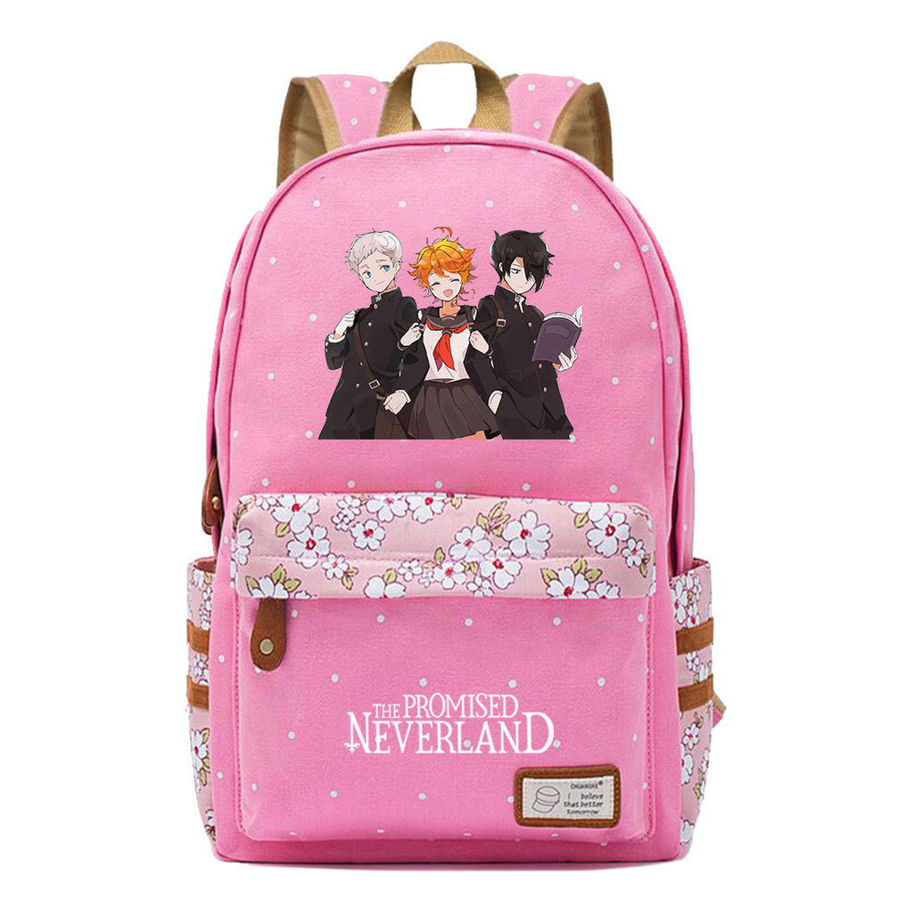 Promised Dream Island Printed Student Backpack, Floral Casual Backpack