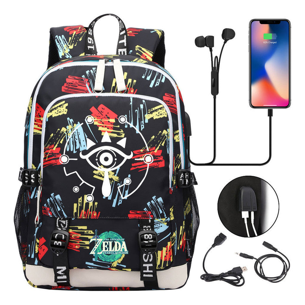 Usb Student Backpack For Men And Women's Leisure Sports Backpack