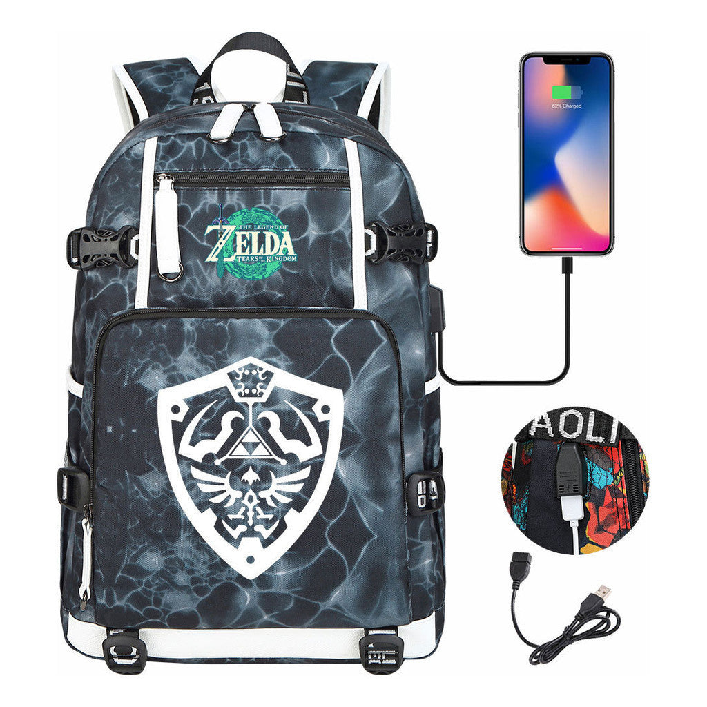 Printed Teenage Student Backpack For Men And Women's Leisure Travel Backpack