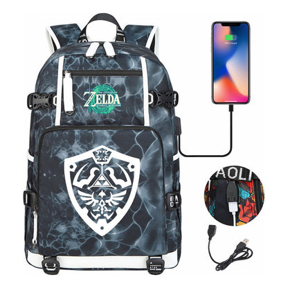Printed Teenage Student Backpack For Men And Women's Leisure Travel Backpack