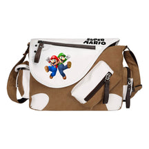Super Mario Youth Student School Bag Canvas Shoulder Bag Casual Straddle Backpack