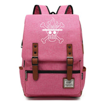Anime One Piece King Luffy Printed Youth Student School Bag Men's And Women's Casual Belt Buckle Classic Backpack