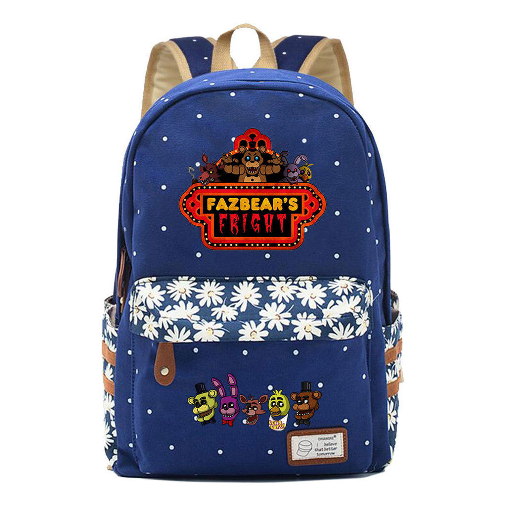 Toy Bear Game Fashion Printed Teenage Girls Student School Bag Men's And Women's Casual Canvas Backpack