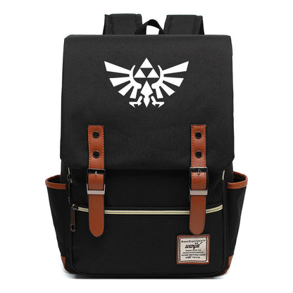 Game Peripheral Zelda Printed Youth Student Backpack For Men And Women Casual Classic Backpack