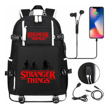 Strange Story Printed Usb Youth Student Backpack For Men And Women's Leisure Travel Backpack
