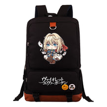Violet Eternal Garden Printed Student School Bag Large Capacity Travel Bag Men's And Women's Backpack