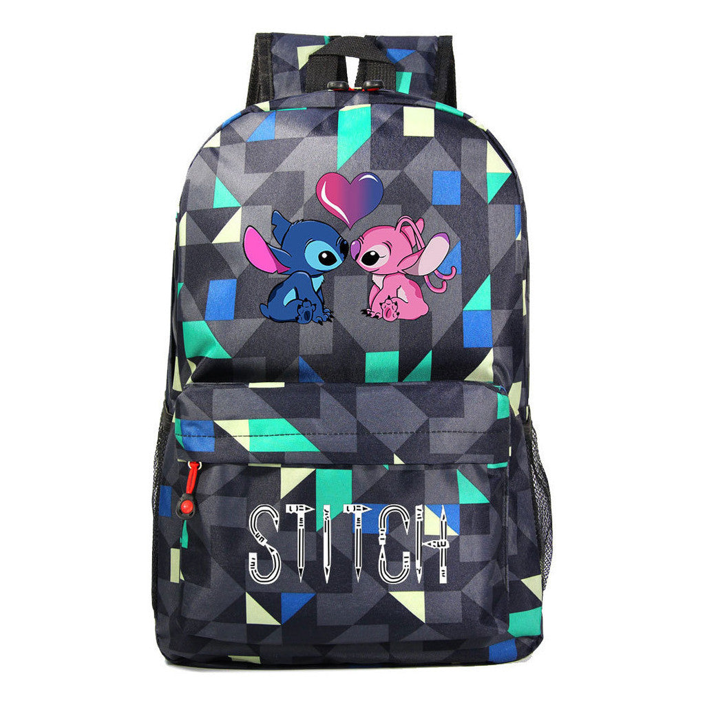 Interstellar Baby Stitch Printed Youth Student Backpack For Men And Women Casual Backpack