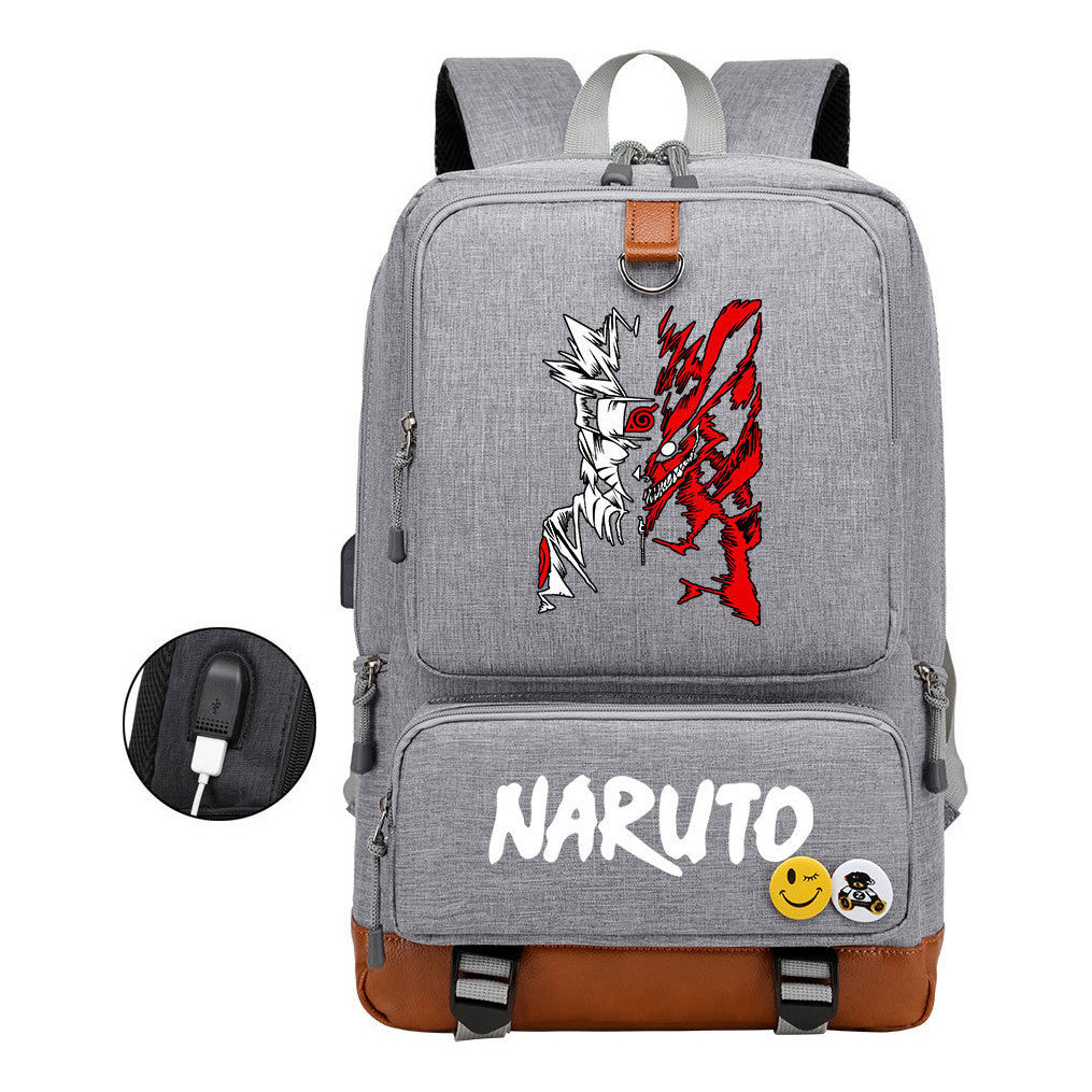 Printed Usb Youth Student Backpack For Men And Women's Leisure Travel Backpack